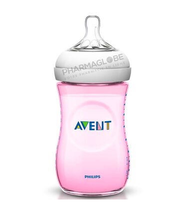 Philips-Avent-Natural-Biberon-260-ml-Rose-Tétine-à-Réponse-Naturelle-pharmaglobe.lu
