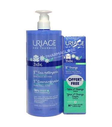 Uriage-Bébé-1ère-Eau-Nettoyante-Flacon-1-L-plus-1ère-Change-Crème-Tube-100ml-pharmaglobe.lu