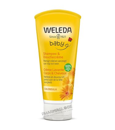 Weleda-Baby-Calendula-Crème-Lavante-Corps-&-Cheveux-Tube-200-ml-Bébés-et-Jeunes-Enfants-pharmaglobe.lu