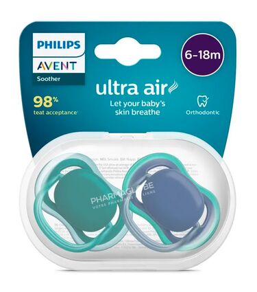 Avent-philips-SUCETTE-+6-MOIS-ULTRA-AIR-BLEU-NUIT-VERT-X2-tetines-pharmaglobe.lu