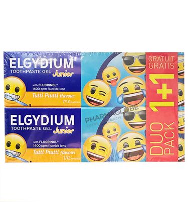 ELGYDIUM-JUNIOR-EMOJI-dentifrice-enfants-tutti-frutti-promo-1-+-1-gratuit-pharmaglobe.lu