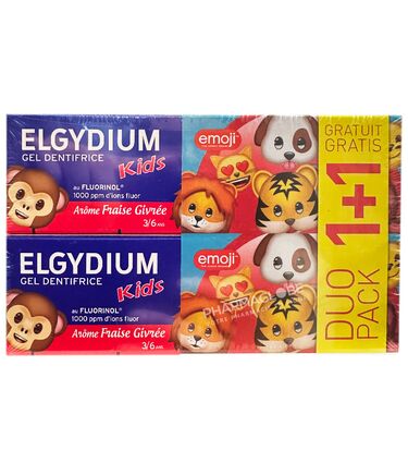 ELGYDIUM-KIDS-EMOJI-DENTIFRICE-pour-enfants-gout-fraise-givree-promo-1-+-1-gratuit-pharmaglobe.lu