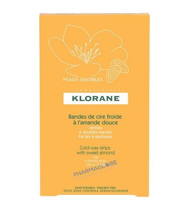 klorane-bandes-cire-froide-lamande-douce-jambes-boite-6-bandes-pharmaglobe.lu