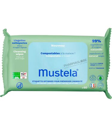 Mustela-Lingettes-Nettoyantes-Bébé-Compostables-et-Délicatement-Parfumées-60-Lingettes-pharmaglobe.lu
