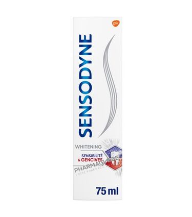 sensodyne-sensibilite-gencives-whitening-dentrifrice-tube-75ml-blancheur-pharmaglobe.lu