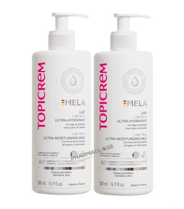 topicrem-mela-lait-unifiant-ultra-hydratant-en-promotion-2-x-500-ml-pharmaglobe