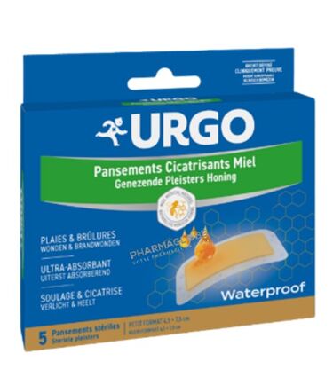 urgo-pansements-cicatrisants-miel-boite-5-pieces-soulage-favorise-cicatrisation-pharmaglobe.lu
