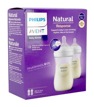 AVENT-NATURAL-3.0-BIBERON-260-ML-DUO-Avent-PHILIPS-lot-de-2-biberon-pharmaglobe.lu