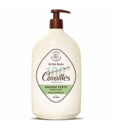 cavailles-gel-bain-douche-amande-verte-flacon-pompe-400ml-peaux-sensibles-toute-famille-pharmaglobe.lu