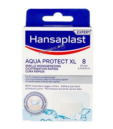 hansaplast-aqua-protect-xl-boite-8-pieces-pansements-cicatrisation-rapide-pharmaglobe.lu