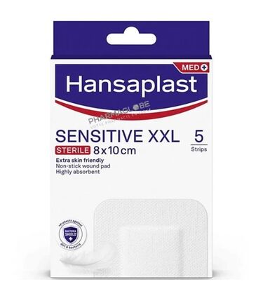 hansaplast-med-plus-sensitive-boite-xxl-5-pieces-sterile-8-10-cm-pansements-post-operatoires-plaie-large-pharmaglobe.lu