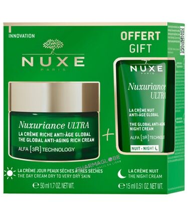 nuxe-duo-kit-anti-age-global-nuxuriance-ultra-creme-jour-riche-50ml-nuit-15ml-peau-seche-pharmaglobe.lu