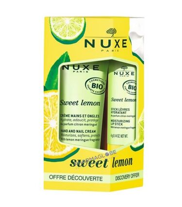 nuxe-offre-kit-sweet-lemon-creme-mains-bio-30ml-stick-levres-4g-pharmaglobe.lu