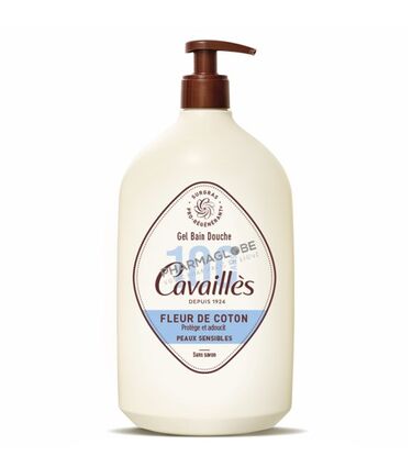 roge-cavailles-gel-bain-douche-fleur-de-coton-flacon-pompe-400ml-peau-sensible-famille-pharmaglobe.lu