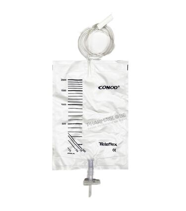 Sac-à-Urine-Capacité-de-2-Litres-Ecoulement-Anti-Reflux-avec-Tuyau-90-cm-TELEFLEX-pharmaglobe.lu
