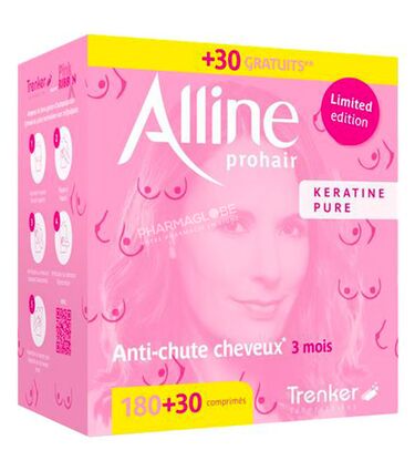ALLINE-PROHAIR-180-CAPSULES-+-30-CAPSULES-PINK-RIB-offertes-complement-alimentaire-anti-chute-pharmaglobe.lu