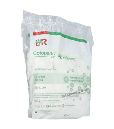 cotopads-velpeau-rectangles-sachet-100-coton-lohmann-rauscher-pharmaglobe.lu