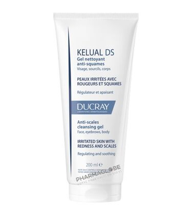 ducray-kelual-ds-gel-nettoyant-anti-squames-peaux-irritées-rougeurs-tube-200ml-pharmaglobe.lu