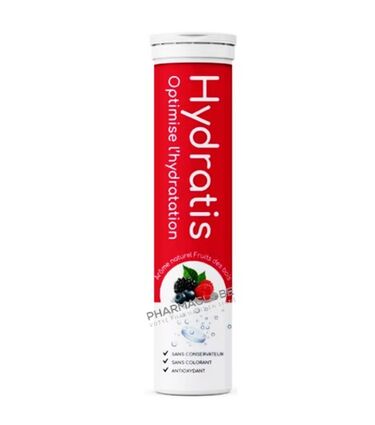 hydratis-tube-gout-fruits-des-bois-20-pastille-effervescente-electrolytes-hydratation-optimale-pharmaglobe.lu