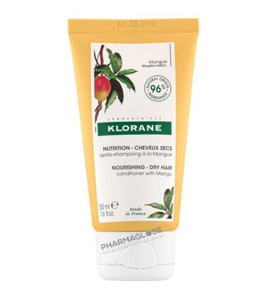 klorane-apres-shampoing-mangue-tube-50ml-cheveu-sec-beurre-mangue-pharmaglobe.lu