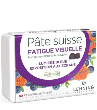 pate-suisse-fatigue-visuelle-boite-40-gommes-sucer-sans-sucre-lehning-lumiere-bleue-exposition-ecrans-pharmaglobe.lu