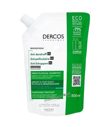 vichy-dercos-shampooing-anti-pelliculaire-ds-eco-recharge-sachet-500ml-cheveux-normaux-gras-pharmaglobe.lu