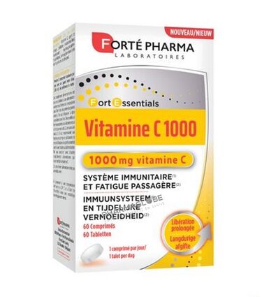 vitamine-c-1000-boite-60-comprimes-forte-pharma-immunite-fatigue-passagere-pharmaglobe.lu