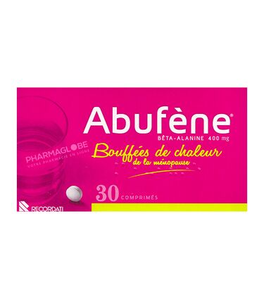 Abufène-Bêta-Alanine-400-mg-30-Comprimés-Bouffées-de-Chaleur-de-la-Ménopause-pharmaglobe.lu