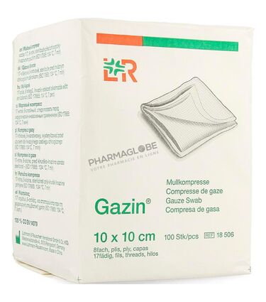 Gazin-Compresses-de-Gaze-100-Pieces-Lohmann-Rauscher-compresses-pharmaglobe.lu