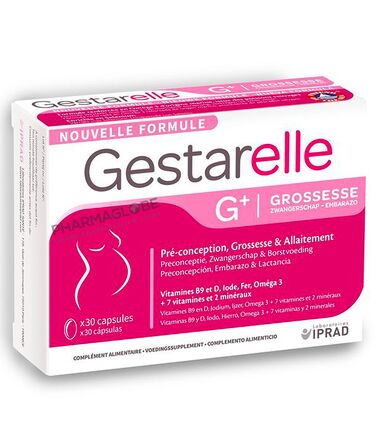 Gestarelle-G+-Grossese-30-Capsules-Pré-conception-Grossesse-et-Allaitement-pharmaglobe.lu