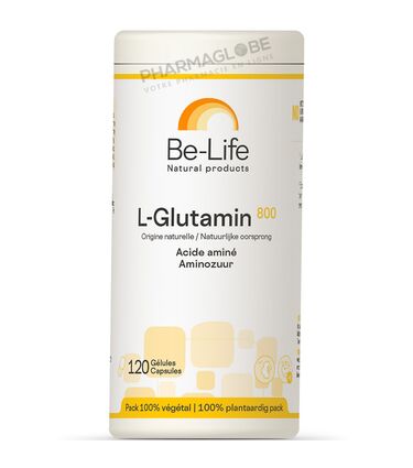 L-Glutamin-800-120-Gélules-Be-Life-Bio-Life-Acide-Aminé-pharmaglobe.lu