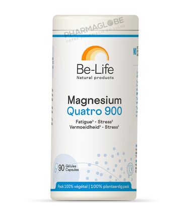 Magnesium-Quatro-900-90-Gélules-Be-Life-Bio-Life-fatigue-stress-pharmaglobe.lu