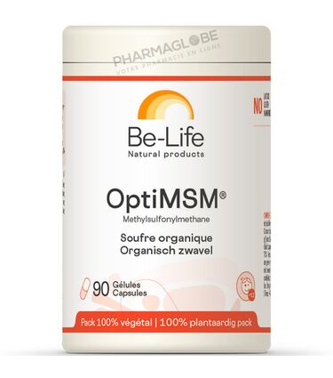 OptiMSM-Soufre-Organique-90-Gélules-Be-Life-Bio-Life-MéthylSulfonyl-Méthane-pharmaglobe.lu