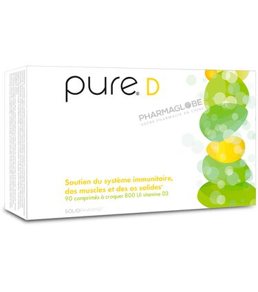 Pure-D-90-Comprimés-à-Croquer-800-UI-Vitamine-D3-Solidpharma-pharmaglobe.lu