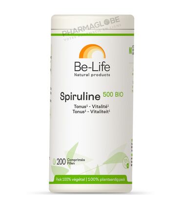 Spiruline-500-BIO-200-comprimes-Be-Life-Bio-Life-Tonus-Vitalité-pharmaglobe.lu