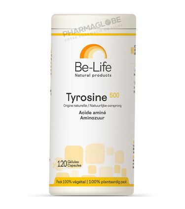 Tyrosine-500-Be-Life-Bio-Life-120-Gélules-Acide-Aminé-pharmaglobe.lu