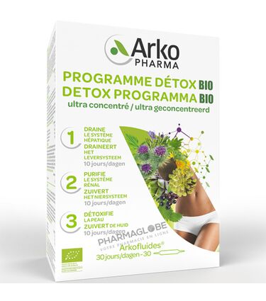 Arkopharma-Arkofluides-Programme-Détox-BIO-30-Ampoules-pharmaglobe.lu