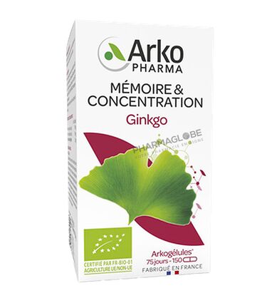 Arkopharma-Arkogélules-Ginkgo-BIO-150-Gélules-pharmaglobe.lu