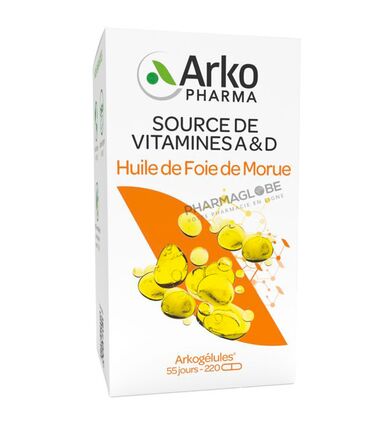 Arkopharma-Arkogélules-Huile-de-Foie-de-Morue-220-Capsules-Vitamines-A-et-D-pharmaglobe.lu
