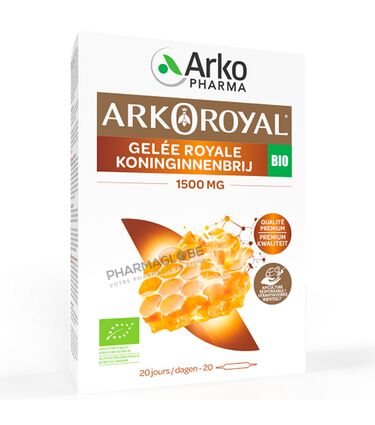 Arkopharma-Arkoroyal-Gelée-Royale-BIO-1500-mg-20-Ampoules-pharmaglobe.lu