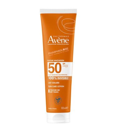 AVENE-SOLAIRE-F50+-LAIT-100-ML-protection-solaire-invisible-pharmaglobe.lu