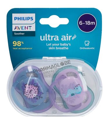 AVENT-SUCETTE-+6M-ULTRA-AIR-HIPPOCAMPE-&-POISSON-tetine-bebe-6-18-mois-pharmaglobe.lu