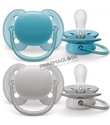 AVENT-SUCETTE-+6M-ULTRA-SOFT-BLEU-&-GRIS-pharmaglobe.lu