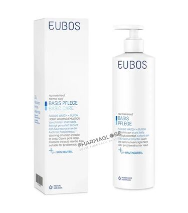 eubos-basic-care-savon-liquide-bleu-corps-flacon-400ml-gel-lavant-pharmaglobe.lu