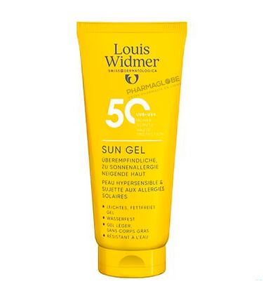 Louis-Widmer-Sun-Gel-SPF50-Légèrement-Parfumé-Tube-100-ml-Protection-Solaire-pharmaglobe.lu
