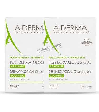 ADERMA-PAIN-DERMATO-DUO-2-savons-100G-peaux-fragiles-savon-apaisant-sans-parfum-pharmaglobe.lu