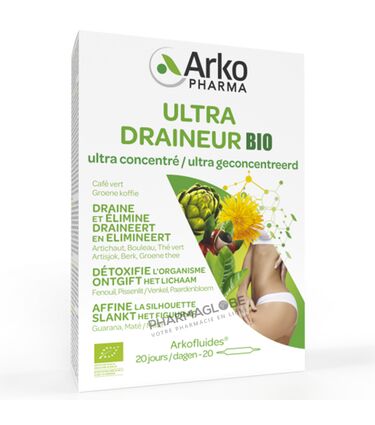 ARKOFLUIDE-ULTRA-DRAINEUR-BIO-20-AMPOULES-arkopharma-pharmaglobe.lu