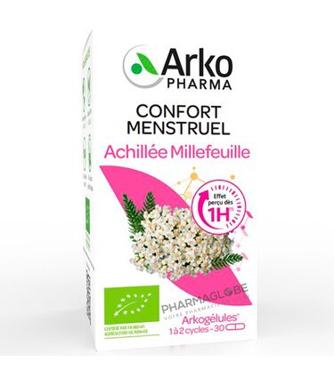ARKOGELULES-ACHILLEE-MILLEFEUIL-BIO-30-GELULES-confort-menstruel-pharmaglobe.lu