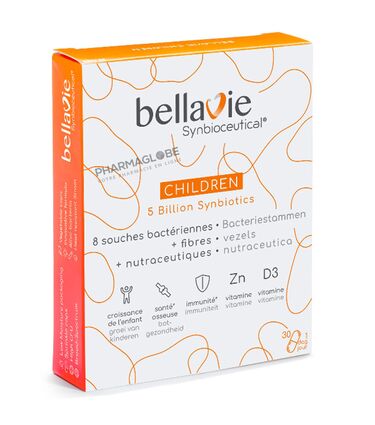 BELLAVIE-CHILDREN-30-CAPSULES-complement-alimentaires-souches-microbiennes-equilibre-microbiote-intestinal-pharmaglobe.lu