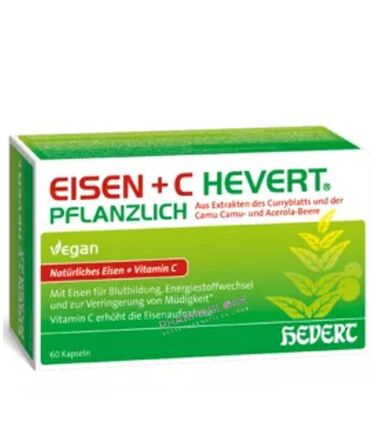 eisen-c-hevert-pflanzlich-boite-60-capsules-fer-pharmaglobe.lu